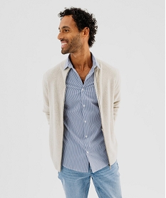 GEMO Gilet zippé à col montant homme Beige