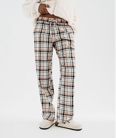 GEMO Bas de pyjama à carreaux femme rose standard