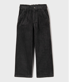 GEMO Pantalon large en velours côtelée à taille élastique réglable fille gris standard
