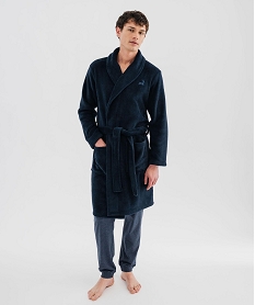 GEMO Robe de chambre en maille douillette homme bleu standard