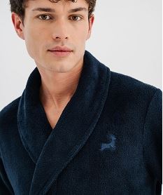 robe de chambre en maille douillette homme bleu standardJ083001_2