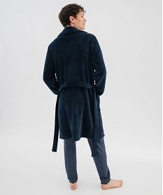 robe de chambre en maille douillette homme bleu standardJ083001_3