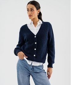 gilet en maille douillette a dos fantaisie femme bleu giletsJ085401_4