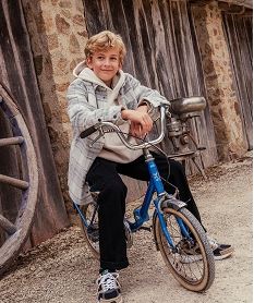 GEMO Chemise manches longues à carreaux doublée épaisse garçon Gris
