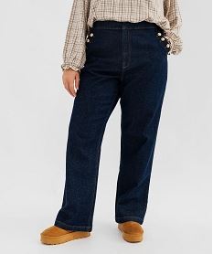 GEMO Jean flare à pont femme grande taille - LuluCastagnette bleu standard