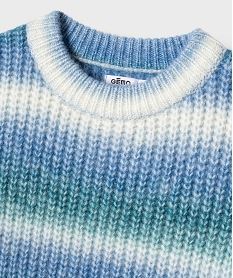 pull en grosse maille effet tie and dye fille bleu standard pullsJ090601_2