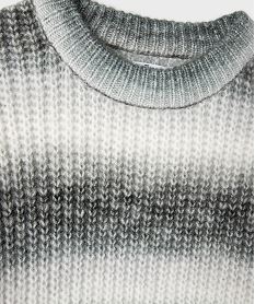 pull en grosse maille effet tie and dye fille gris pullsJ090801_2