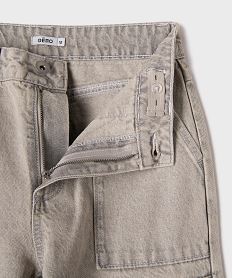 jean wide leg en denim delave avec grandes poches plaquees fille gris standard pantalonsJ092201_2