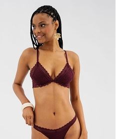 GEMO Soutien-gorge triangle paddé effet push-up sans armatures femme violet standard