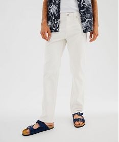 pantalon en coton coupe regular homme beigeJ100301_2