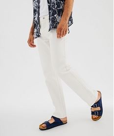 pantalon en coton coupe regular homme beigeJ100301_3