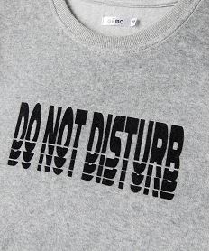 pyjama en velours bicolore avec inscription garcon gris standardJ106301_2