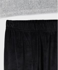 pyjama en velours bicolore avec inscription garcon gris standardJ106301_3