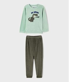 GEMO Pyjama en velours 2 pièces motif dinosaure garçon vert standard