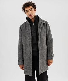 GEMO Manteau avec double col amovible homme Gris