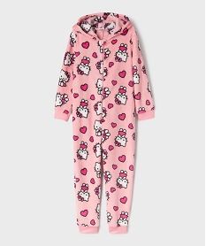 GEMO Combinaison pyjama douillette à motifs chats fille - Hello Kitty Rose