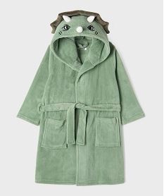 GEMO Robe de chambre à capuche motif dragon garçon vert standard