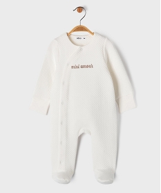 GEMO Pyjama dors-bien en jersey épais avec moufles intégrées bébé Beige