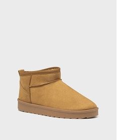 boots fourres sur semelle crantee femme - 5 miles brunJ131001_2