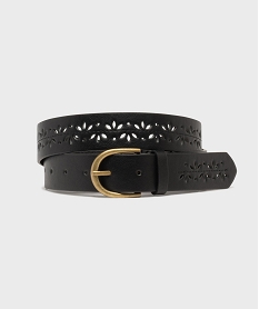 GEMO Ceinture large avec motifs perforés femme noir standard