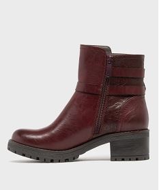 boots zippees a talon et semelle crantee femme rougeJ139601_3