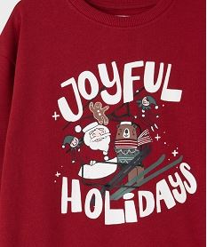 GEMO Sweat de Noël imprimé garçon rouge standard
