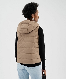 doudoune sans manches reversible a capuche femme beige manteauxJ155301_3