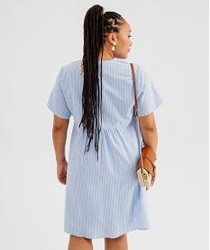 robe a rayures en coton femme grande taille bleu standard robes longuesJ156401_3
