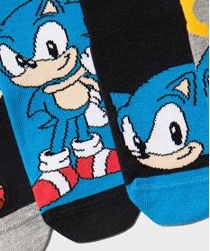 chaussettes hautes imprimees garcon (lot de 5) - sonic bleu standardJ157901_2