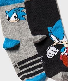 chaussettes hautes imprimees garcon (lot de 5) - sonic bleu standardJ157901_3