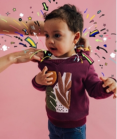 GEMO Sweat à capuche à doublure chaude bébé garçon violet standard
