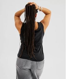 debardeur en coton stretch uni avec finition festonnee femme grande taille noir standard debardeursJ159101_3
