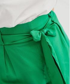 short fluide coupe ample femme grande taille vert standard shortsJ160201_3