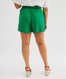 short fluide coupe ample femme grande taille vert standard shortsJ160201_4