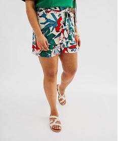 short fluide a motifs fleuris femme grande taille multicolore shortsJ163801_4