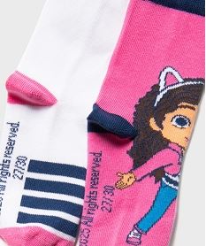 chaussettes hautes a motifs fille (lot de 5) - gaby et la maison magique rose standard chaussettesJ170401_3