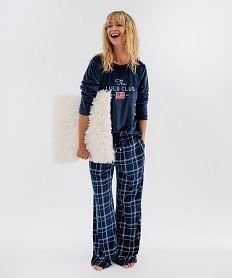 GEMO Pyjama en velours extensible femme - LuluCastagnette bleu standard
