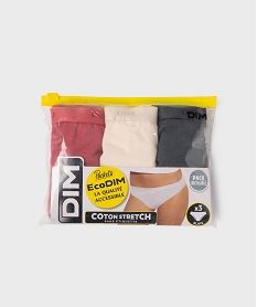culottes en coton stretch femme (lot de 3) - les pockets eco dim multicoloreJ172701_2