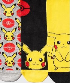 chaussettes hautes imprimees pikachu garcon (lot de 5) - pokemon jaune standardJ176101_2
