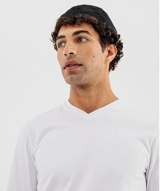 tee-shirt manches longues et col v homme blanc standard tee-shirtsJ178901_3