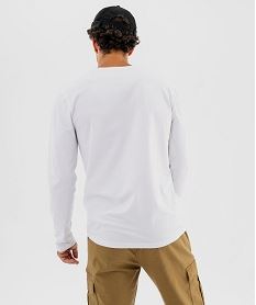 tee-shirt manches longues et col v homme blanc standard tee-shirtsJ178901_4