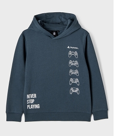 GEMO Sweat à capuche avec motif jeu vidéo garçon - Play Station Bleu