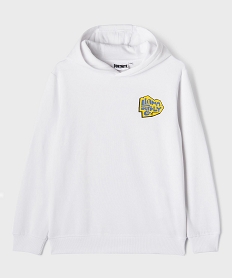 GEMO Sweat à capuche avec large motif dos garçon - Fortnite Blanc