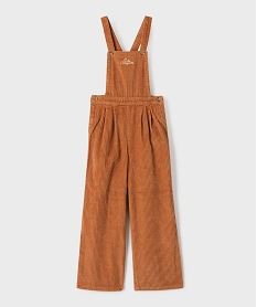GEMO Salopette en velours côtelé fille - LuluCastagnette marron standard