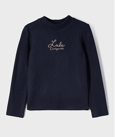 GEMO Tee-shirt manches longues doublure chaude fille - LuluCastagnette Bleu