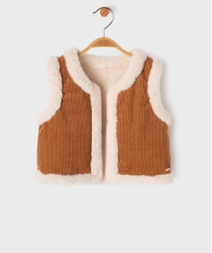 GEMO Veste sans manches réversible bébé fille - LuluCastagnette marron standard
