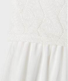 robe de ceremonie en dentelle et tulle fille blanc vifJ192701_2