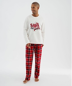 GEMO Pyjama en polaire spécial Noël homme Rouge