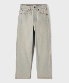 GEMO Jean loose délavé avec taille ajustable garçon Bleu