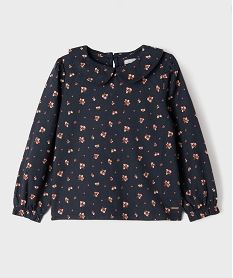 GEMO Chemise fleurie à col Claudine fille - LuluCastagnette Bleu